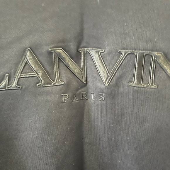 LANVIN PARIS LOGO EMBROIDERED SWEATSHIRT IN BLACK - Picture 2 of 5